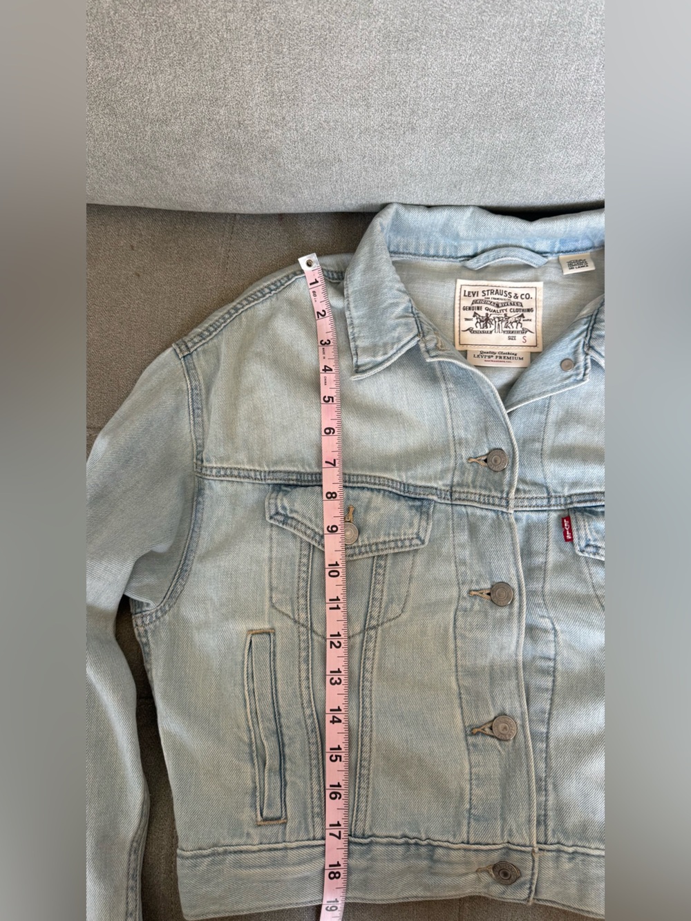 Levi's Light Blue Denim Jacket Sz S - Picture 7 of 7